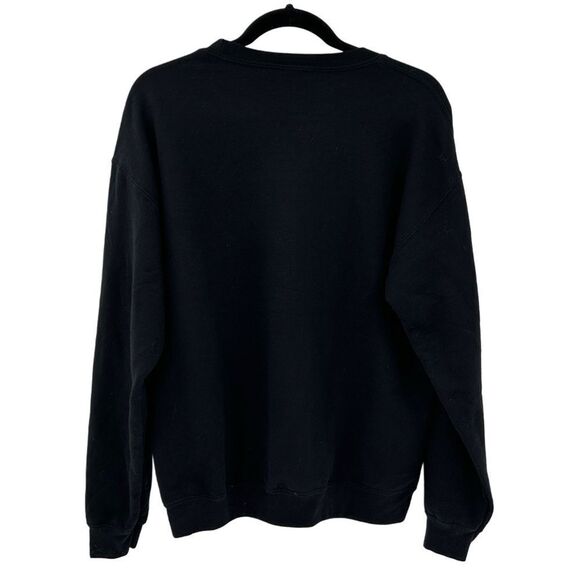 Jeep Iconic Distressed Logo Long Sleeve Black Sweatshirt Medium - Picture 2 of 8